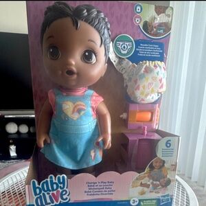 Baby Alive Doll with Blue Heart Dress